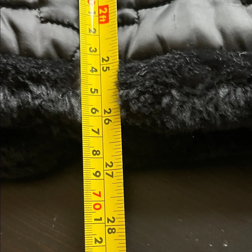 New York & Company Black Faux Fur Trim Vest - Picture 6 of 8